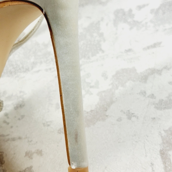 New Nine West Talip Ivory Glass Stone Embellished Heels D487 - Picture 12 of 15